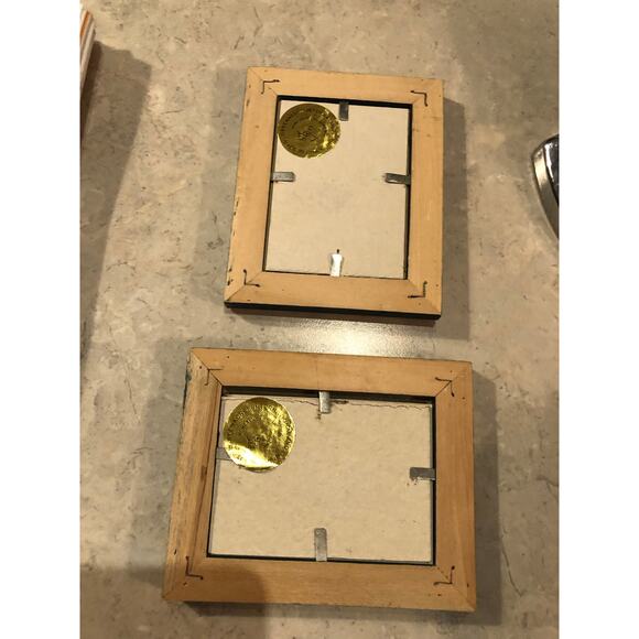 Primitive Wood Framed Prints God Bless our  home &Teddy bear, holding a sailboat - Picture 2 of 3